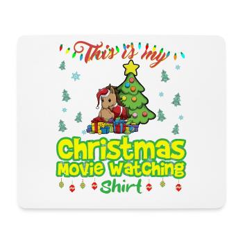 This Is My Christmas Movie Watching Shirt - Mouse Pad (horizontal) - white - Front
