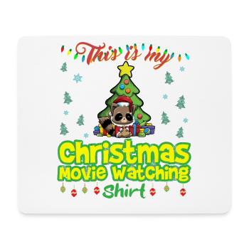 This Is My Christmas Movie Watching Shirt - Mouse Pad (horizontal) - white - Front