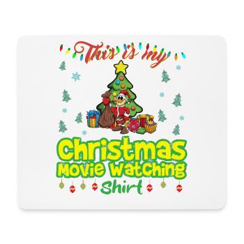 This Is My Christmas Movie Watching Shirt - Mouse Pad (horizontal) - white - Front