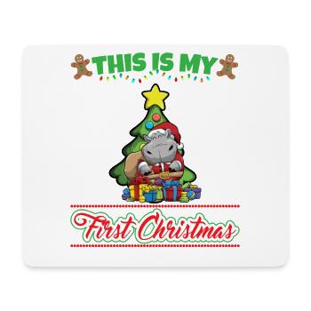 This Is My First Christmas Toddler One Year X-Mas - Mouse Pad (horizontal) - white - Front