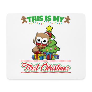 This Is My First Christmas Toddler One Year X-Mas - Mouse Pad (horizontal) - white - Front