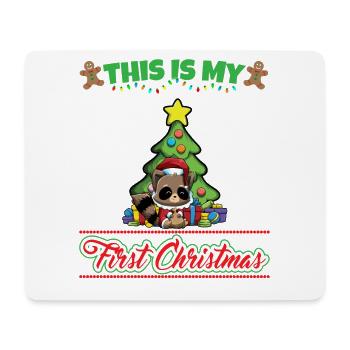 This Is My First Christmas Toddler One Year X-Mas - Mouse Pad (horizontal) - white - Front