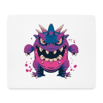 Monster Crash - Cooles lila Monster - Mousepad (Querformat) - Weiß - Vorne