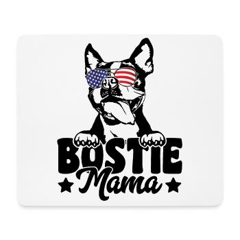 Bostie Mama Patriotic Boston Terrier Dog Lover - Mouse Pad (horizontal) - white - Front