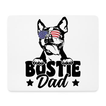 Bostie Dad Patriotic Boston Terrier Hundeliebhaber 4. Platz - Mousepad (Querformat) - Weiß - Vorne