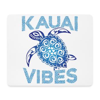 Polynesische Blaue Stammesschildkröte Kauai Vibes - Mousepad (Querformat) - Weiß - Vorne