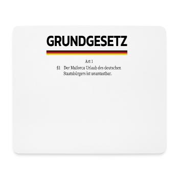 Lustiges Satire Grundgesetz Mallorca Urlaub - Mousepad (Querformat) - Weiß - Vorne