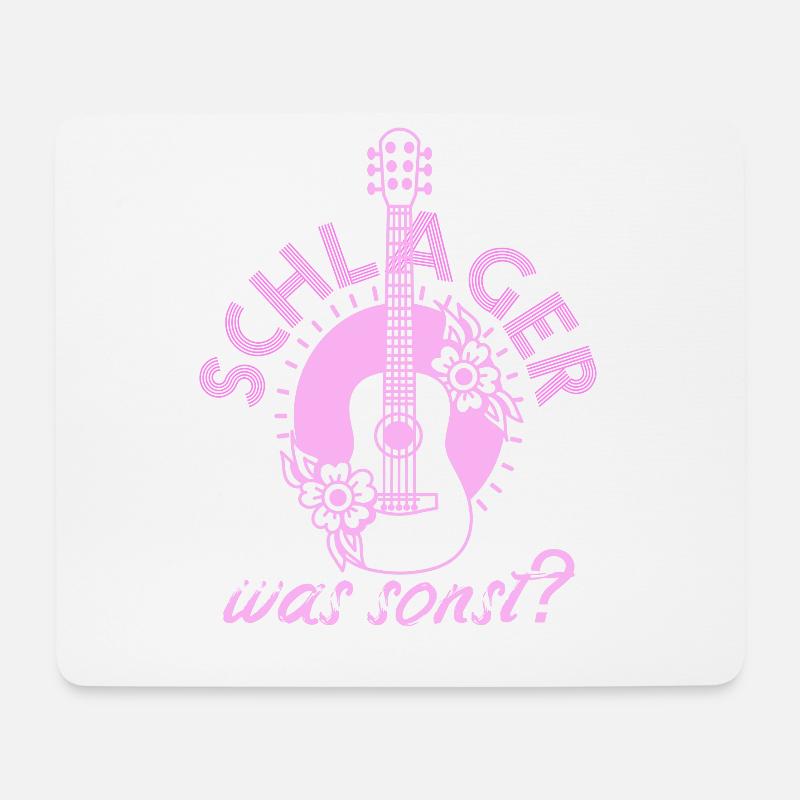 Schlager was sonst Schlagermusik Schlagerparty - Mousepad (Querformat) - Weiß