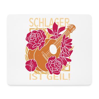 Schlager ist geil Schlagermusik Schlagerparty - Mousepad (Querformat) - Weiß - Vorne