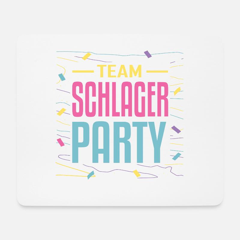 Team Schlager Party Schlagermusik Schlagerparty - Mousepad (Querformat) - Weiß
