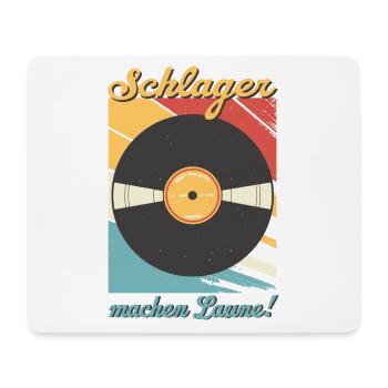 Schlager machen Laune Schlagermusik Schlagerparty - Mousepad (Querformat) - Weiß - Vorne