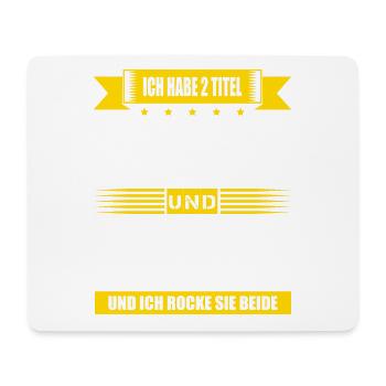 Zwei Titel Papa Und Lehrer Und Ich Rocke Sie Beide - Mousepad (Querformat) - Weiß - Vorne