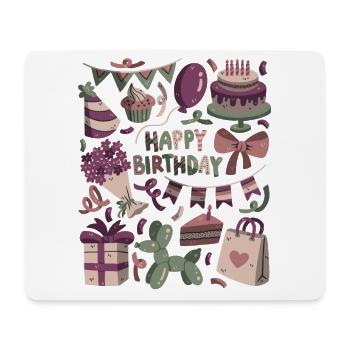 Happy Birthday! Happy Birthday! - Mouse Pad (horizontal) - white - Front