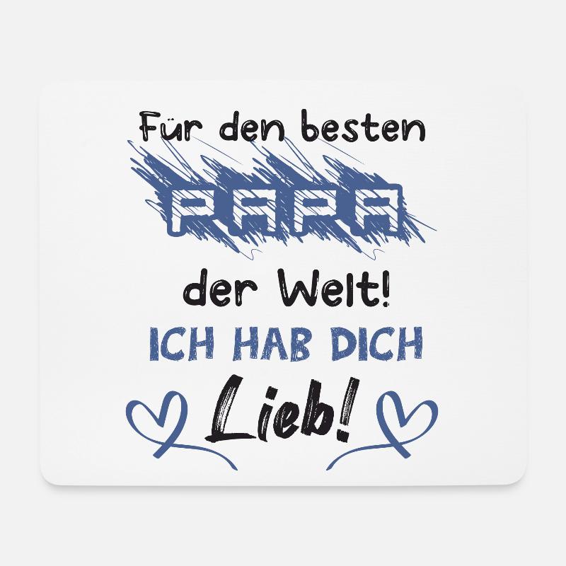 Bester Papa der Welt - Mousepad (Querformat) - Weiß