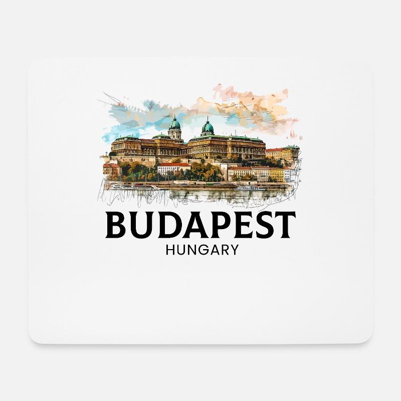 budapest Magyarorszag , Hungary - Mousepad (Querformat) - Weiß