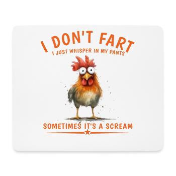 Ich Pupse Nicht, Ich Flüstere Nur in Meiner Hose - Mousepad (Querformat) - Weiß - Vorne