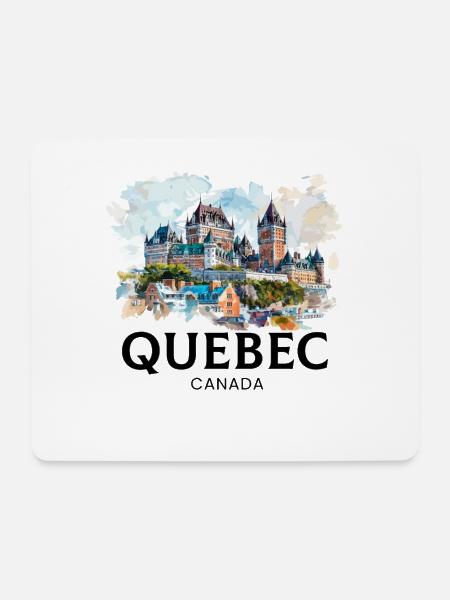 Quebec Canada Montreal, quebec flag - Mousepad (Querformat) - Weiß