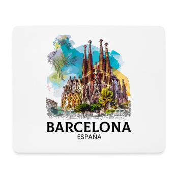 barcelona spain espana - Mousepad (Querformat) - Weiß - Vorne