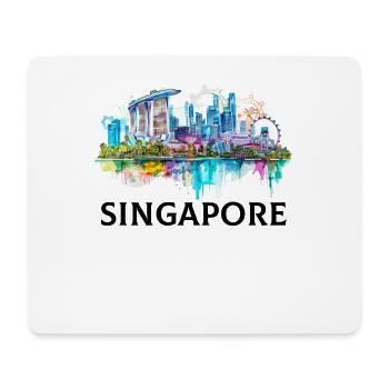 singapore skyline vintage, singapore - Mousepad (Querformat) - Weiß - Vorne