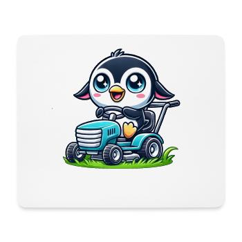 Pinguin Traktor Gartenbau Landschaftsgärtner - Mousepad (Querformat) - Weiß - Vorne