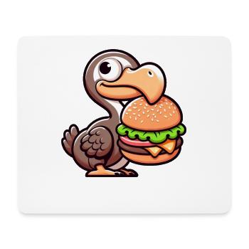 Fantaisiste Dodo Burger Chibi Hamburger - Tapis de souris (format paysage) - blanc - Devant