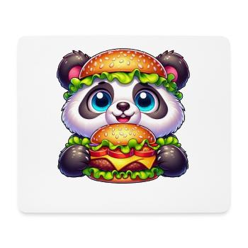Whimsical Panda Burger Funny Fast Food Design - Mouse Pad (horizontal) - white - Front