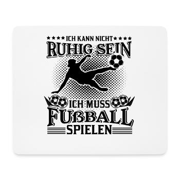 Lustige Fußball Sprüche Fußballspieler Fußball - Mousepad (Querformat) - Weiß - Vorne