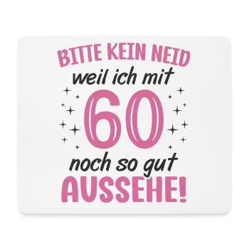 60. Geburtstag 60 Jahre Geburtstagsgeschenk Frauen - Mousepad (Querformat) - Weiß - Vorne