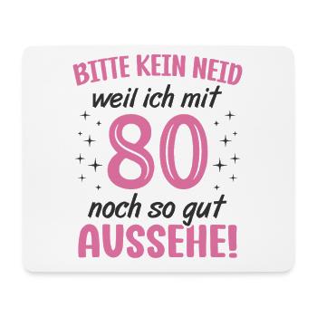 80. Geburtstag 80 Jahre Geburtstagsgeschenk Frauen - Mousepad (Querformat) - Weiß - Vorne