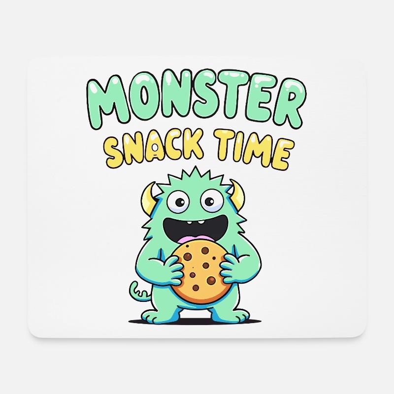 Monster Fun - Mousepad (Querformat) - Weiß