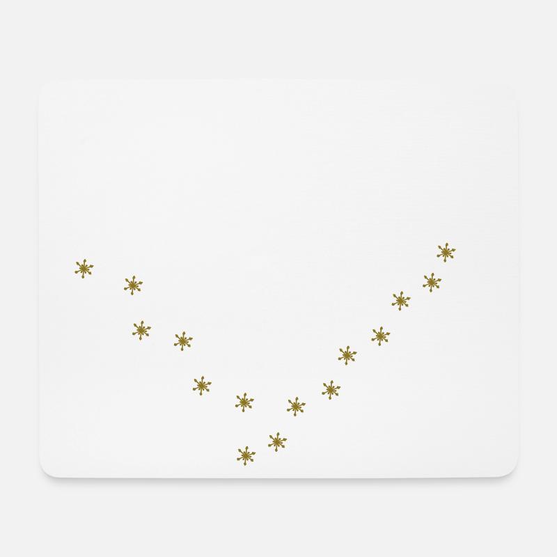 Snowflake Starglitter - Mousepad (Querformat) - Weiß