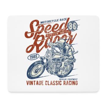 MOTORCYCLE SPEED RACER - Motorrad Biker Shirt - Mousepad (Querformat) - Weiß - Vorne
