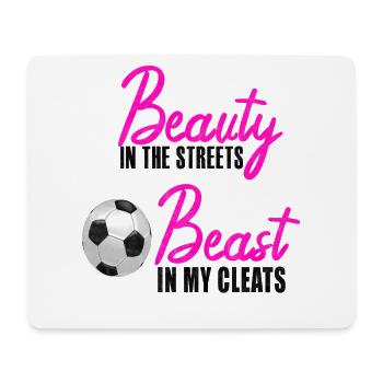 Fussball Maedchen Fußball Spruch - Mousepad (Querformat) - Weiß - Vorne