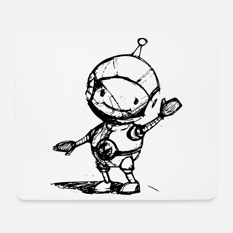 Robot Space - Mouse Pad (horizontal) - white