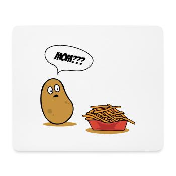 KARTOFFEL = POMMES - Mousepad (Querformat) - Weiß - Vorne