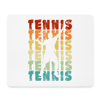 Tennis - Tennis player -Vintage - Tennis fan - Mouse Pad (horizontal) - white - Front