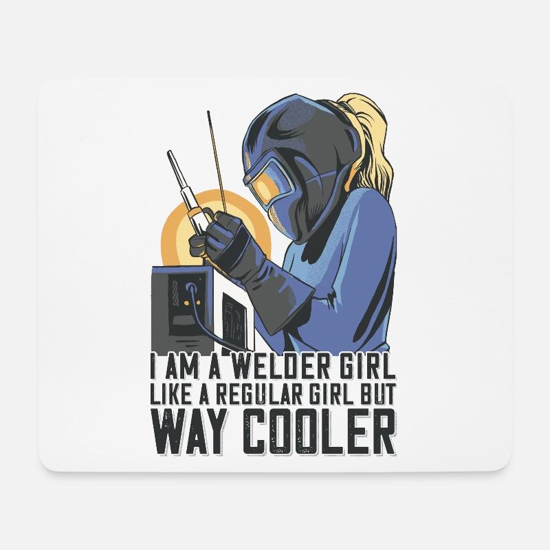 Schweißer Mama für Schweißerinnen und - Mousepad (Querformat) - Weiß