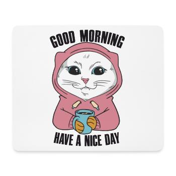 Good morning Main Coon Cat outfit for - Mouse Pad (horizontal) - white - Front