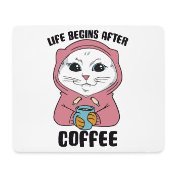 White Main Coon Cat Cat Outfit for - Mouse Pad (horizontal) - white - Front