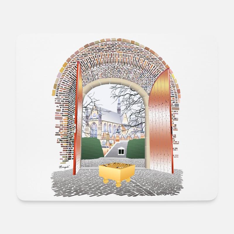 Tor zu Leiden - Mousepad (Querformat) - Weiß