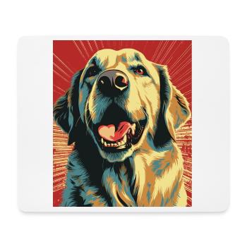 Labrador Dogs Mom and Labfather Papa Golden - Mouse Pad (horizontal) - white - Front