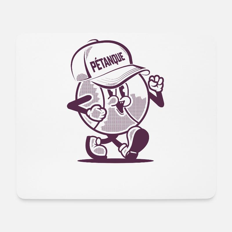 Boulekugel geht zum Boulen Petanque Team Cap Boule - Mousepad (Querformat) - Weiß