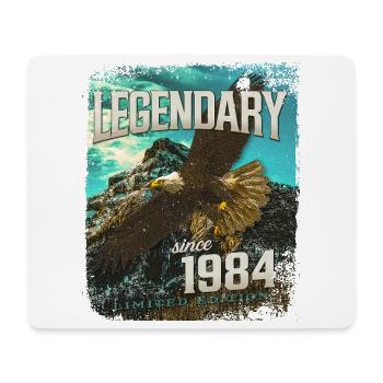Legendär seit 1984 - Mousepad (Querformat) - Weiß - Vorne