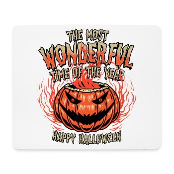 Joyeux Halloween Citrouille - Tapis de souris (format paysage) - blanc - Devant