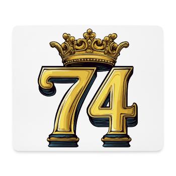 74 Number Krone - Mouse Pad (horizontal) - white - Front