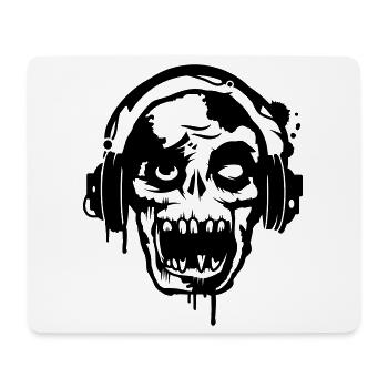 un zombie avec un casque - Tapis de souris (format paysage) - blanc - Devant