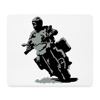 Reiseenduro klein - Mousepad (Querformat) - Weiß - Vorne