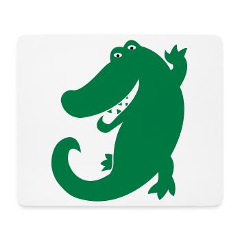krokodil - Mousepad (Querformat) - Weiß - Vorne
