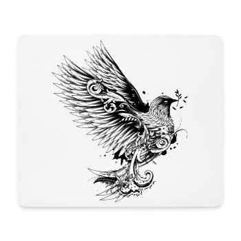 dove with branch in its beak - Mouse Pad (horizontal) - white - Front
