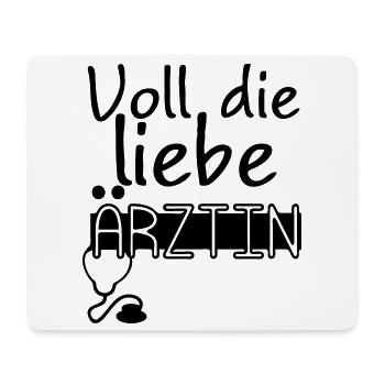 Liebe Ärztin Geschenk - Mousepad (Querformat) - Weiß - Vorne